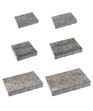 Тротуарная плитка АНТАРА - Искусственный камень Габбро, комплект из 6 видов плит